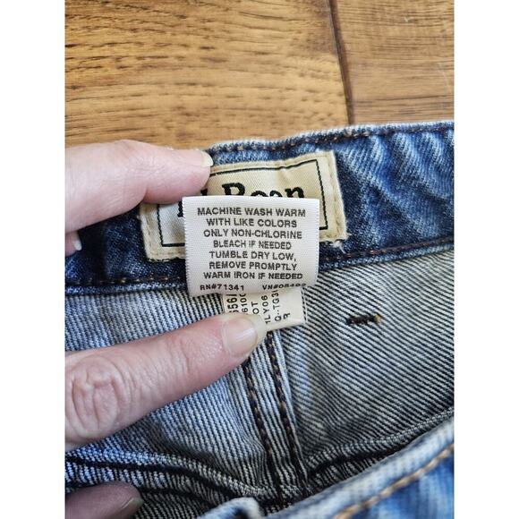 L.L Bean Blue Original Fit/Relaxed Denim Jeans Size 14 R 90's Mom Elastic Waist - Picture 4 of 8